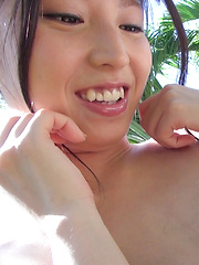 The thrill of being nude outdoors and having her perfect a-cup breasts massaged in public was almost too exciting for this Japanese cutie to handle.