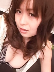 Nozomi Hatsuki Asian swallows cock in mouth and gets vibrator
