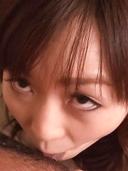 Nozomi Hatsuki Asian swallows cock in mouth and gets vibrator