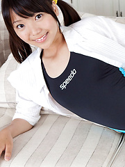 Teen Fuuka Nishihama poses and excites us with her nice body